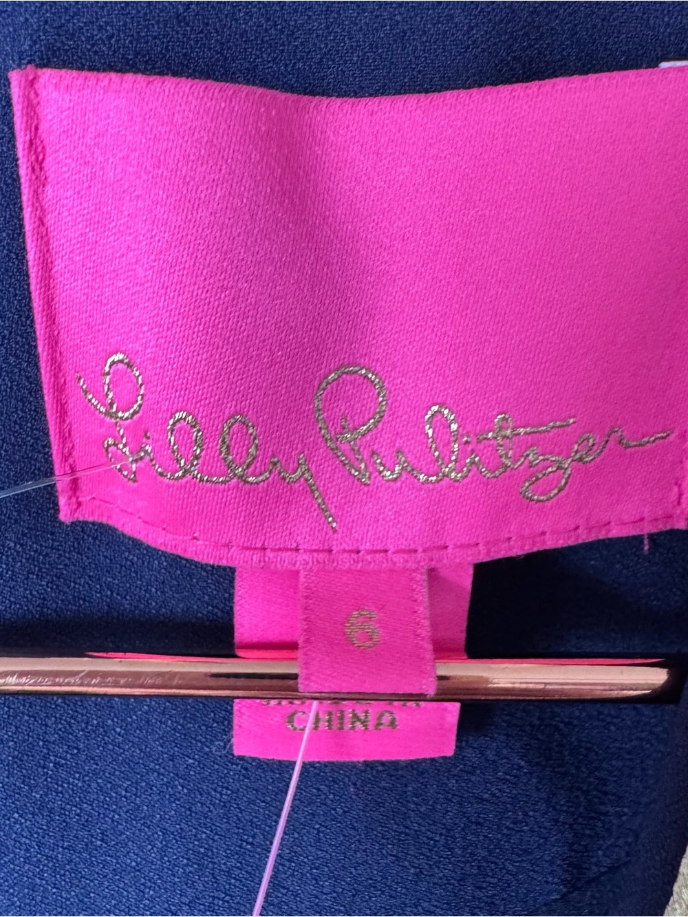 Lilly Pulitzer Anastasia Stretch Dress True Navy Size 6 NWT - Picture 13 of 15